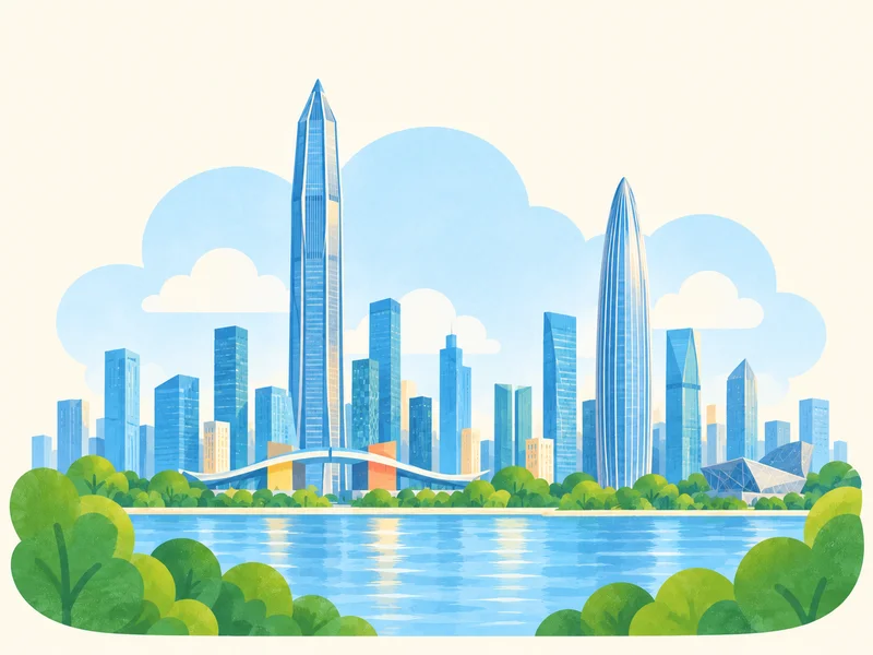 Illustration of Shenzhen's skyline